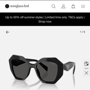 Prada Sleek Black Sunglasses